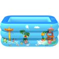 thumbnail image 2 of 120/130/150cm Inflatable Swimming Pool,Family Swimming Pool, Home Backyard Outdoor Kids Paddling Pools, 2 of 8