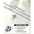 thumbnail image 3 of Soccer Basketball Football Necklace for Christmas Valentines Easter Gifts for Son Grandson Nephew, 3 of 5