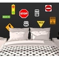 Road Signs Wall Stickers, Assorted Street Traffic Signs Boys Room Decor ...