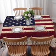 thumbnail image 3 of Vintage American Flag Table Cloth Waterproof Tablecloths, Retro Rustic USA Flag Tablecloth Dining Table Cover for Kitchen Party Tabletop Outdoor, Rectangle Tablecloth 60x102 Inch, 3 of 9