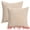 Khaki, variant on Unique Bargains Pack of 2 Soft Solid Throw Pillow Covers Cases for Couch 20" x 12" White