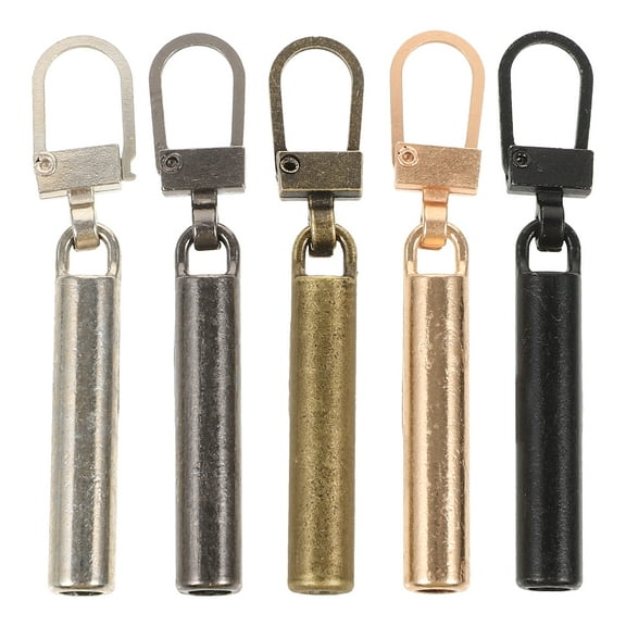 5 Pcs Zipper Pull Luggage Replacement Bag Puller Tabs Sewing Tent Pulls Kit Tool Free Chief Detachable Heads