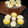 thumbnail image 4 of Trivet Rack Holder Stainless Steel Steamer Racks Round Steamer Racks Pressure Cooker Multi-Function Basket Instant Pot Steamer Rack Pressure Cooker 20x20x4CM, 4 of 5