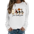thumbnail image 6 of WEIWEN Just a Spooky Goose Sweatshirt for Women Funny Ghost Goose Printed Halloween Sweaters for Women Fall Clothes Womens Tops Women's Clothing White, S, 6 of 6