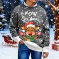 thumbnail image 5 of Men's Christmas Sweaters - Funny Christmas Sweaters for Men - Fun Holiday Pullovers,Grey,XL, 5 of 7