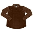 thumbnail image 3 of Gyexs Long Sleeve Polo Shirts for Women V Neck Collared Basic Tops Casual Loose Fit Tunic Blouses Women's Fashion Brown, Size XS, 3 of 3
