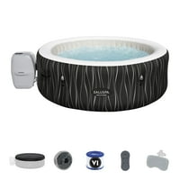 SaluSpa Hollywood AirJet 4-6 Person Inflatable Circle Hot Tub Spa with Color-Changing LED Lights & Pump (60134E)