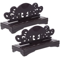 2 Pcs Handheld Fan Base Decorative Holder Portable