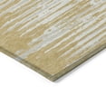 thumbnail image 5 of 9' X 12' Gold Gray And Beige Striped Washable Indoor Outdoor Area Rug, 5 of 5