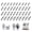 40pcs, variant on Button Rivet Locking Nuts Set M4 M5 M6 M8 Expansion Screw Petal Nut Carbon Steel Galvanized Zinc Rustproof Durable Sturdy Hollow Wall Plasterboard Fastener Hardware Mounting