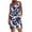 Blue, variant on Cmfcve Rompers for Women Printed Striped Summer Casual Sleeveless Scoop Neck Short Jumpsuits Loose Fit Button Overalls with Pockets