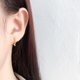 thumbnail image 2 of Aretes, lindos aretes pequeños de aro para mujer chapados en oro de 18k oro JAMW Sencillez, 2 of 4