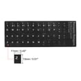 thumbnail image 2 of Uxcell Portuguese Keyboard Layout Stickers Computer Replacement Cover Universal Black Background White Lettering, 2 Pack, 2 of 5