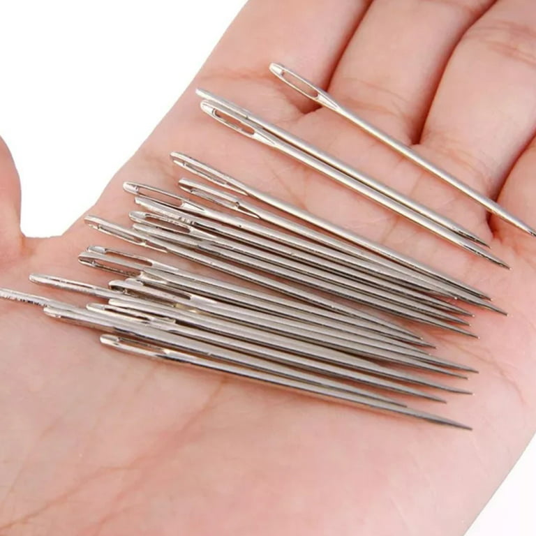 Large Eye Sewing Needles, 30 Pcs Sharp and Blunt Darning Needles for Yarn  Embroidery Needle for Hand Sewing Leather Wool Weaving : : Home