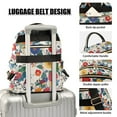 thumbnail image 3 of FORMRS Mini Backpack Purse for Women Travel Daypack Casual Shoulder Bag, Red Japanese Floral Pattern, 3 of 7