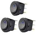 thumbnail image 1 of 60Pc 12V 20A Rocker Toggle LED Switch Blue Light SPST On-Off Control for Boats Cars Racing Cars Uses A 12 Volt Power, 1 of 7