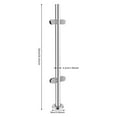 thumbnail image 6 of Modern Balcony Post, 3.54in Base Diameter 304 Steel, Rubber-Padded Clamp for 12mm Panels, Tool-Free Assembly, 80kg Capacity, Suitable for Stairs and Elderly Safety, 6 of 20