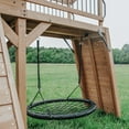 thumbnail image 5 of Backyard Discovery Sterling Point Cedar Wood Swing Set, Slide, Clubhouse, Wooden Bridge, 5 of 11