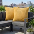 thumbnail image 5 of REGALWOVEN Throw Pillow Covers Set of 2 Modern Strip Decorative Couch Bed for Living Room Yellow 18" x 18", 5 of 7