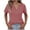 New/Watermelon Red, variant on Otvok 2025 Blouses for Women New Summer Solid Color V-Neck Short Sleeved Tops