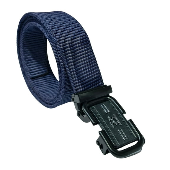 Durable Navy Webbing Belt with Fast-Open Safety Buckle | Adjustable, Strong and Easy-to-Use Strap for Work, Outdoors and Daily Wear