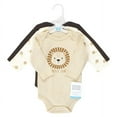 thumbnail image 2 of Hudson Baby Cotton Long-Sleeve Bodysuits, Brave Lion, Preemie, 2 of 5