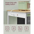 thumbnail image 4 of VASAGLE Kitchen Island with 3 Shelves, Kitchen Shelf with Power Strip, 23.6 x 39.4. x 34.9 Inches, Large Worktop, Steel Structure, Industrial, Easy to Assemble, Oak Color and White, 4 of 6