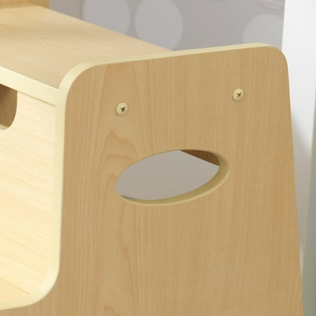 KidKraft Wooden Two-Step Children's Stool with Handles - Natural