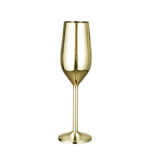 Inteprter Joan's Kitchen Copa de vino Copa de champán de acero inoxidable Hogar Cocina Bar Suministros para fiestas Barra de herramientas Chapado en oro