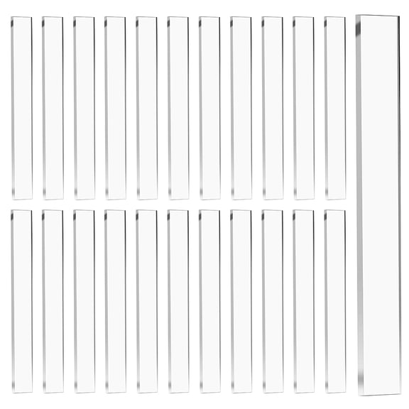 200Pcs 2 x 1/4 x 0.04 Inches Clear Setting Blocks Transparent Acrylic Sheets