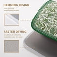 thumbnail image 4 of Green Floral Dish Drying Mat for Kitchen Counter 16x18 Inch Spring Summer Flowers Drying Mats Microfiber Absorbent Dish Drainer Pad Reusable Washable Dish Draining Mat for Coffee Bar Sink, 4 of 7