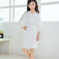 thumbnail image 2 of KDFJPTH Satin Robes Silk Sleepwear Kimono Baby Kids Girls Clothes Solid Toddler Bathrobe Girls Coat&jacket, 2 of 3