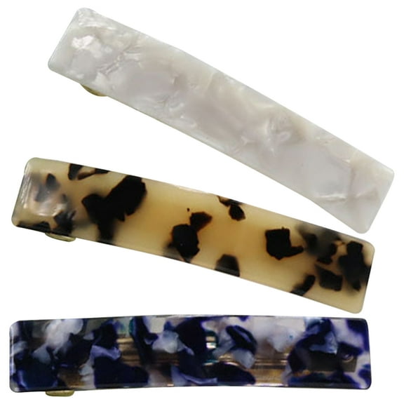 Koolleo 3pcs Hair Barrettes French Hair Clip Rectangular Spring Hair Clips for Women