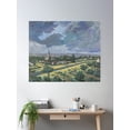 thumbnail image 2 of Neighbourhood With Houses And Church With Striking Cloud Sky Poster Wall Art, Modern Wall Decor, 16x16 UNFRAMED, 2 of 3