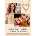 thumbnail image 5 of Suplight 925 Sterling Silver Heart Pendant Necklace CZ Necklace for Women Jewelry Gift, 5 of 8