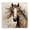 Brown Horse Florals, variant on Stupell Industries Farmhouse Brown Horse with Florals Black Floating Frame Canvas Art, 18 x 18, by Lazar Studio