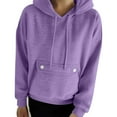 thumbnail image 4 of Women's Essentials Hoodie Full Hoodie Long Sleeve Hooded Fall Outfits for Women Casual Jackets Winter Clothes Hoodies Tops Loose Sweatshirt with Pocket, 4 of 8