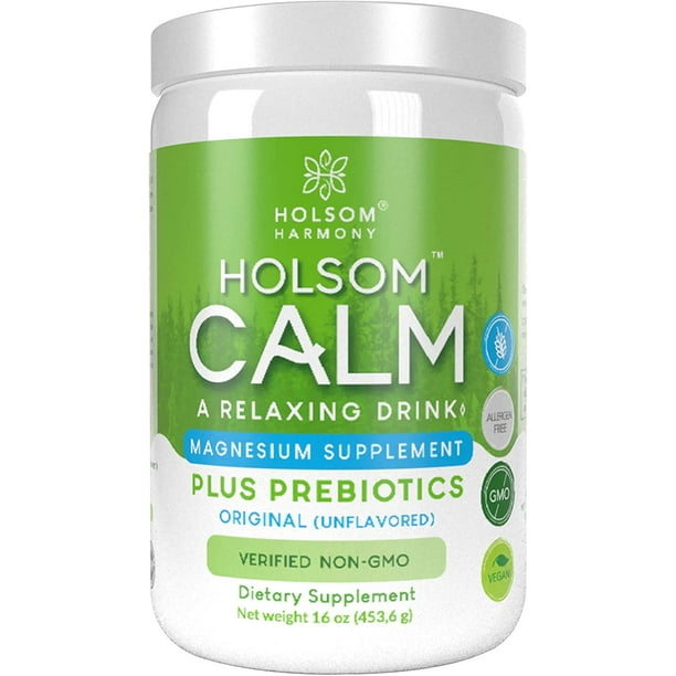 Calm Magnesium Powder Plus PreBiotics, AntiStress Drink Supplement, High Absorption, NonGMO