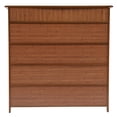thumbnail image 6 of 5 Tier Shoe Storage Cabinet, 25 Pairs Freestanding Bamboo Entrance Shoes Console with Doors Shoes Boots Storage Shelves Organizer for Entryway Living Room Brown, 6 of 8