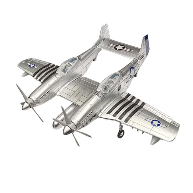 Esquirla 1:48 Fighter Building Kits Collection Plane Ornament DIY Airplane Handcrafts Argent