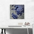 thumbnail image 2 of ARTCANVAS Masculine Wave Canvas Art Print by Katsushika Hokusai - Size: 18" x 18" (0.75" Deep), 2 of 9