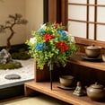 thumbnail image 3 of CaraMart Independence Day Plastic Patriotic Small Hydrangea Potted Plant for Outdoor, 3 of 9