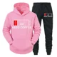 thumbnail image 3 of Conjunto de 2 piezas de sudadera y pantalón divertidos para hombre con estampado "Need Coffee" de manga larga con capucha y patrón de batería baja, ropa deportiva, 3 of 5
