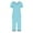 Blue, variant on Women's Loose Fit 2-Piece Loungewear - Short Sleeve & Long Pants Casual Pajamas, Breathable Comfort Set For St Patrick's Day Nightgown,Size:S