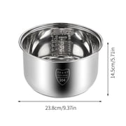 Functional Rice Cooker Replacement Inner Pot 304 Stainless Steel Rice Cooker Inner Bowl 5L