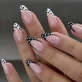 thumbnail image 1 of Press On Nails LUKEKI Almond French Tip para mujer, color blanco, 1 of 8
