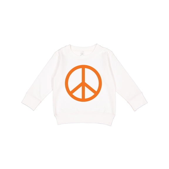 Inktastic Funky Orange Peace Sign Toddler Sweatshirt