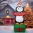 thumbnail image 1 of Pingüino inflable navideño de 183 cm con luces LED de GIFTFIND, 1 of 7