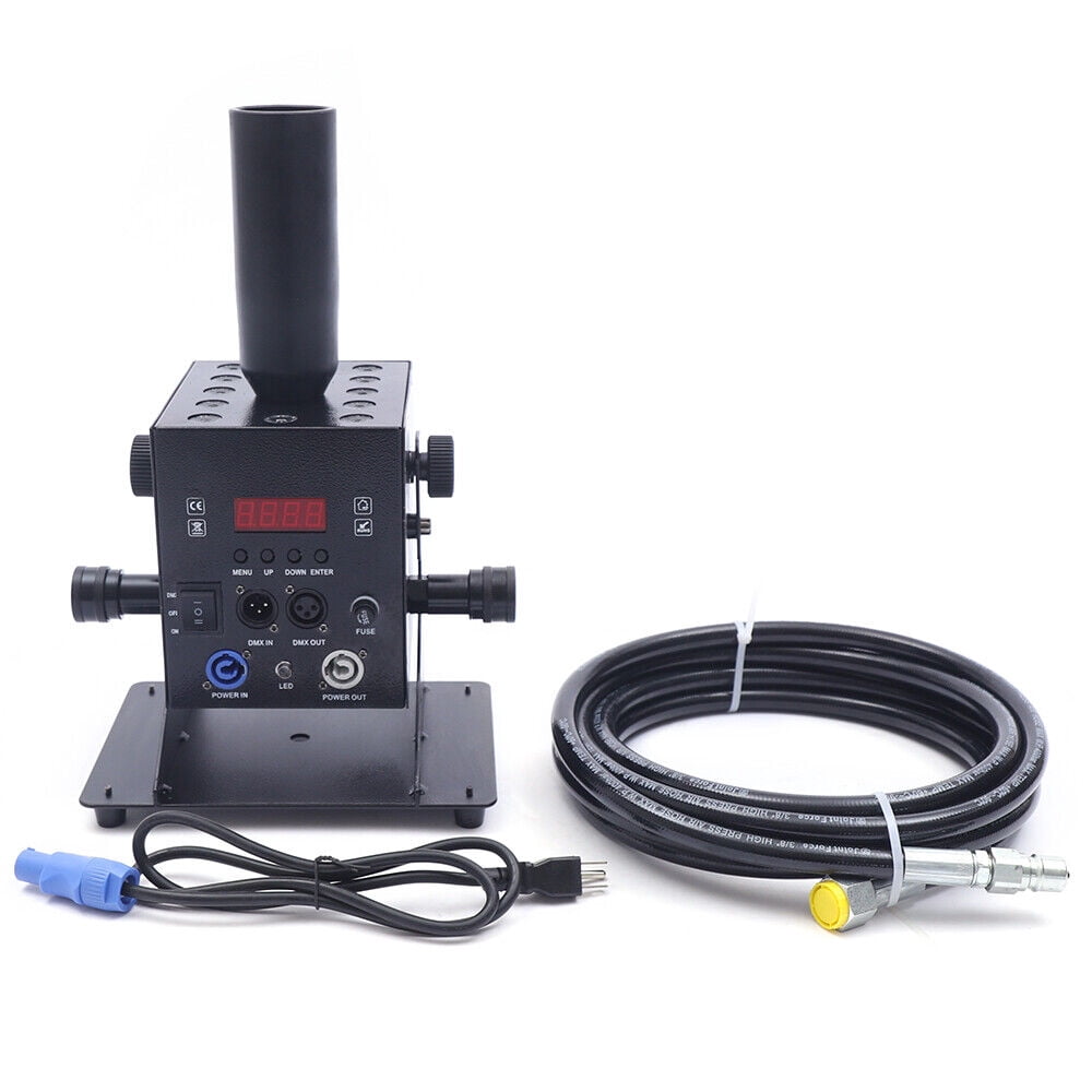 Miumaeov CO2 Jet Cannon Fog Machine LED RGB CO2 Gun Smoke Fogger Stage Special Effect DMX + 5m Hose