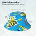 thumbnail image 6 of Naloa Cute Car Cartoon Reflective Double-Sided Bucket Hat, Sun Hat, Soft and Breathable for Gardening, Beaching, Camping, Hiking, Fishing, 6 of 9